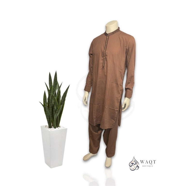 Brown Shalwar Kameez